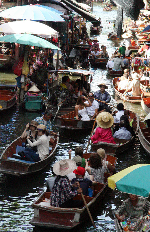 stuck in traffic at the floating market...