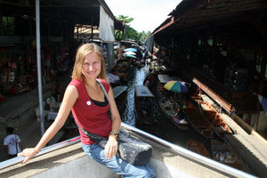 that would be me at the floating market...