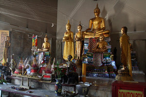 at the temple near the floating market