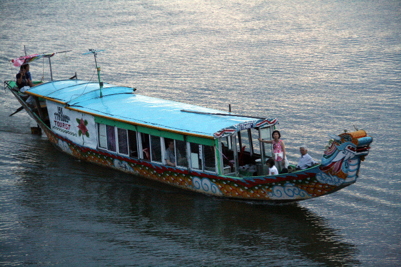 cruising on dragon boat on the Perfume River