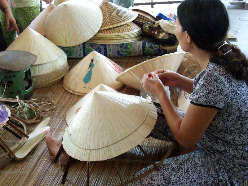 conical hats production...