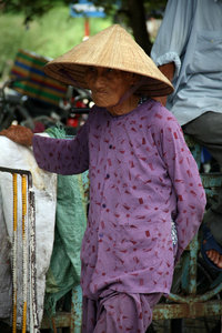 one of many grannies at the market in Hue