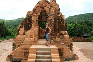 at one of the restored temples in My Son