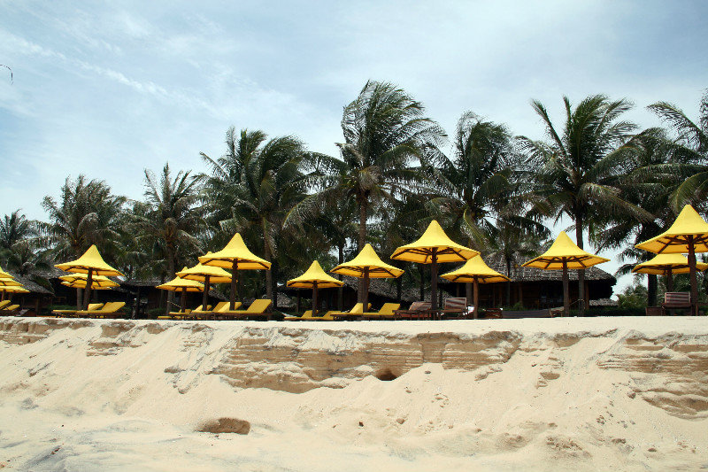 empty resorts along the beach in Mui Ne...