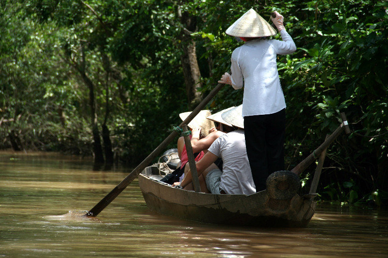 cruising through the Mekong canals