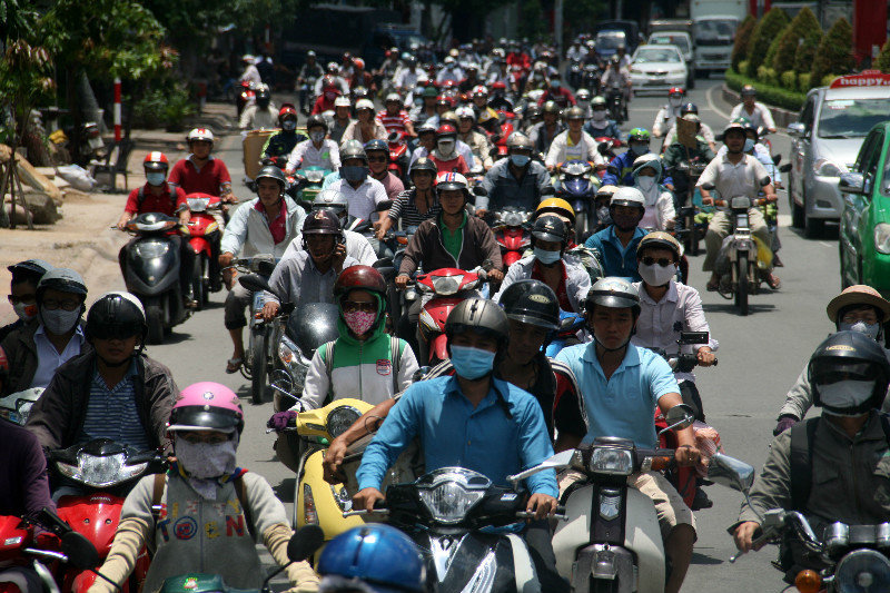 bikes, bikes and more bikes around in Saigon