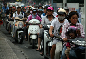 busy streets of Saigon...