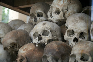 over 8,000 skulls inside the stupa...