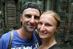 enjoying our walk around the Angkor temples :)