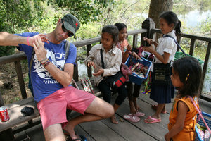 Grant entertaining kids with his tricks... sweet! :)