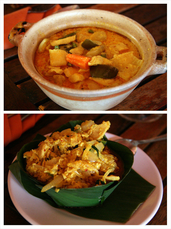 another two dishes ready - beautiful Khmer curry and Khmer amok, yum!