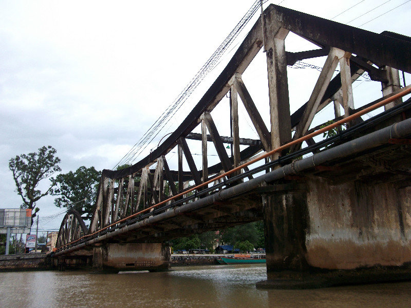 old rusty bridge in Kampot...