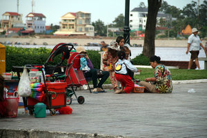 by the river in Phnom Penh...