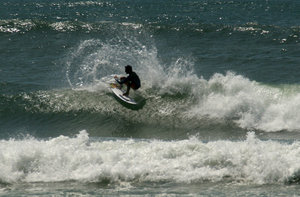 perfecting the art of surfing...