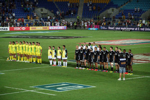 and time for the final game to begin - Aussies vs Kiwis!