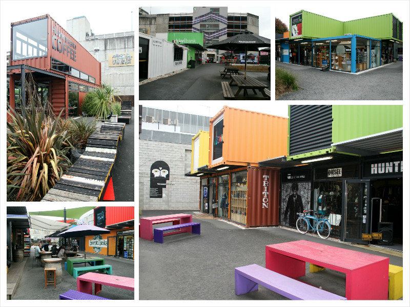 the mall in Christchurch made of containers, what a great idea!