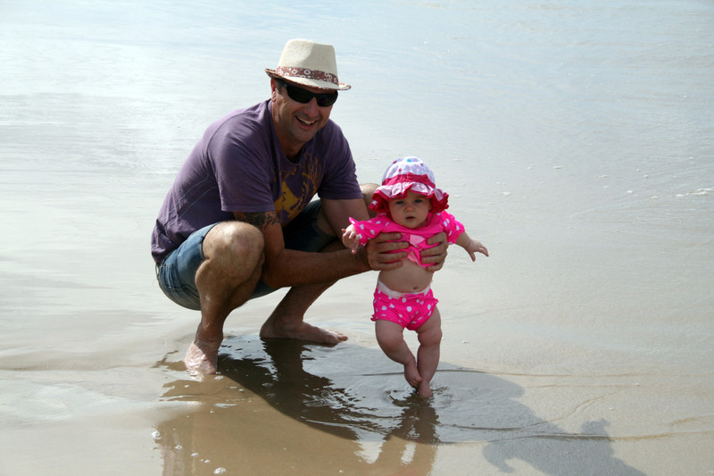 Millie's first time at the beach :)