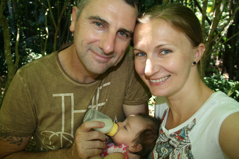 Family photo at Tamborine Botanical Gardens