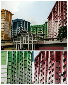 Colourful apartments in Singapore