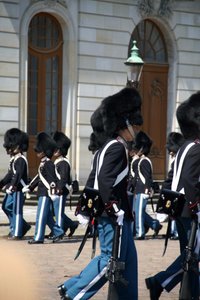 Changing of the guards at Amalienborg palace 