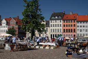 Antiques market near the Christiansborg Palace 