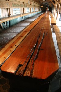 The longest plank (table) in the world (46,5m), in Szymbark