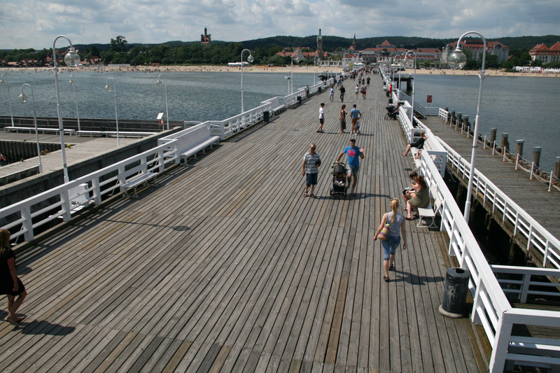 The longest wooden pier in Europe, in Sopot