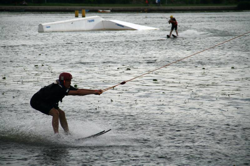 Water sports on the lake in Ostroda