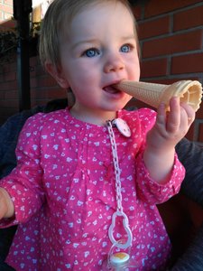 Turns out Millie likes ice creams too - only cones for now though ;)