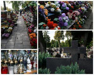 Polish cemeteries - always full of lights and flowers... 