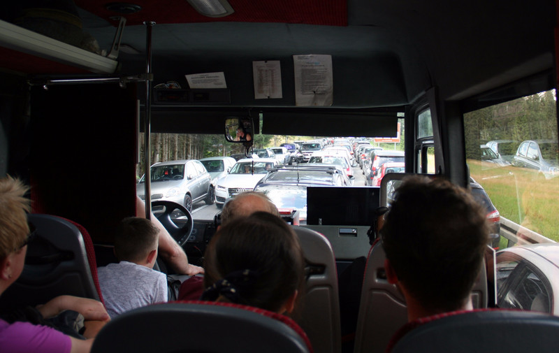 Traffic jam on the way back to Zakopane