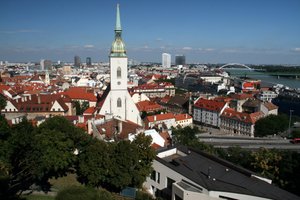 The view of Bratislava from the castle