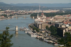 A panorama of Budapest from the Gellert Hill