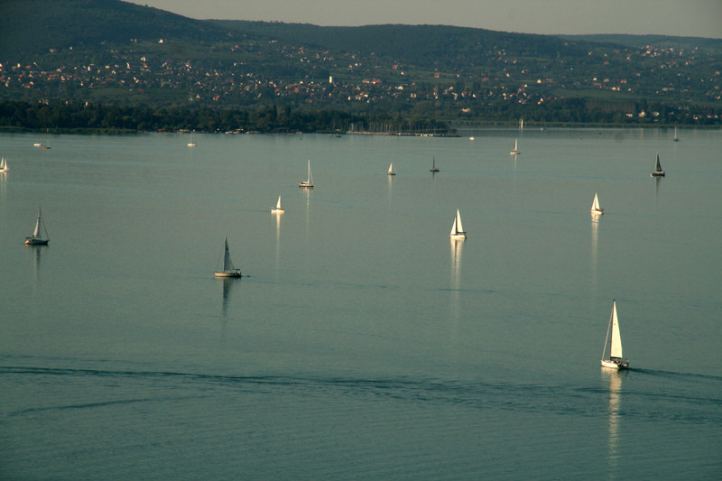 Many boats on the Balaton