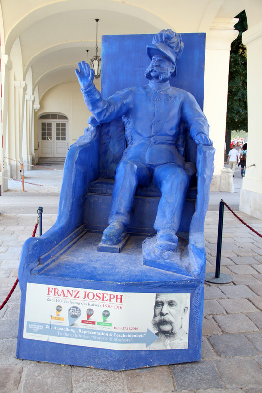 A very blue Franz Joseph in Schonbrunn