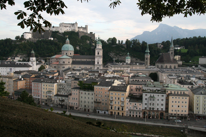 Beautiful panorama of Salzburg from the Capuchin Monastery