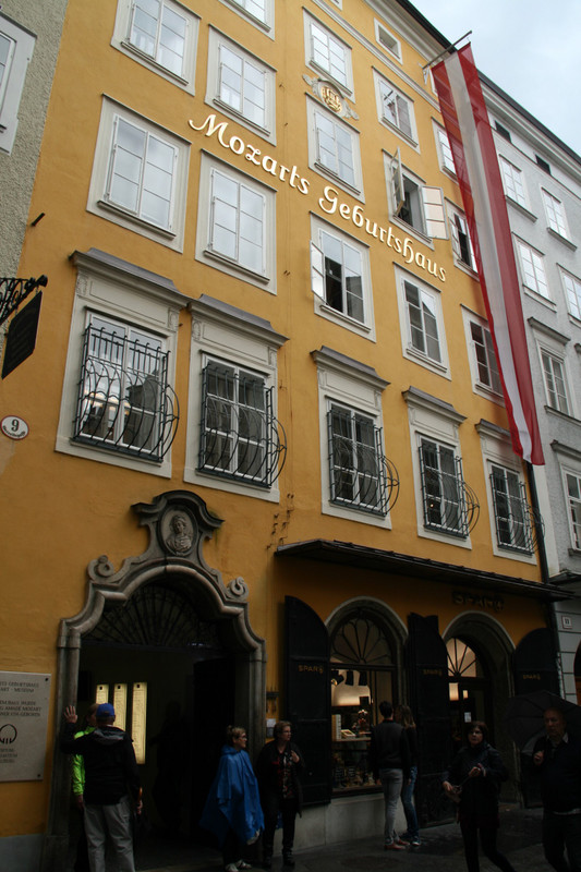 The house where Mozart was born on 27 Jan 1756