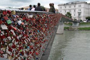 The lock bridge in Salzburg