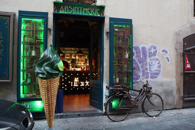 One of many funky absinth bars around in Prague