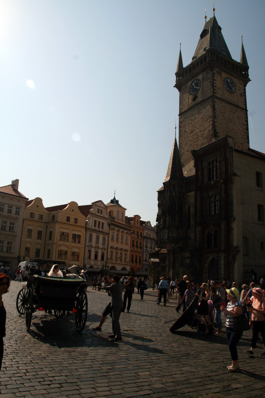 At the main square in Prague