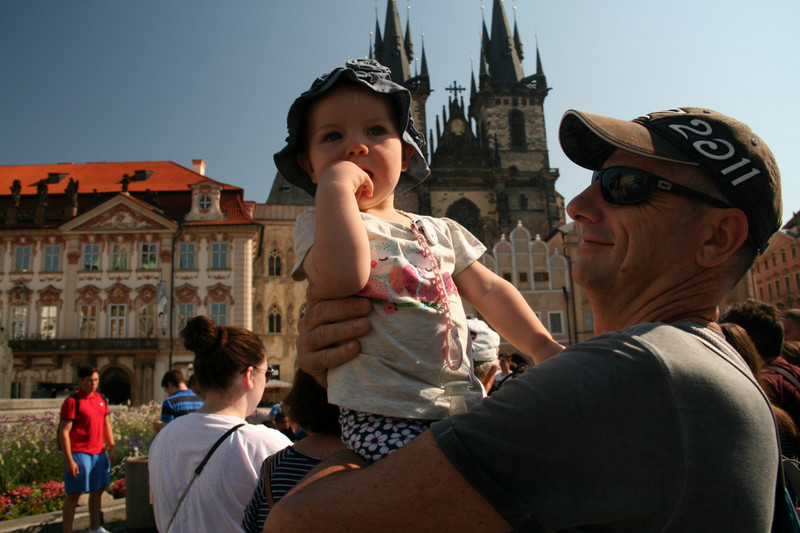 At the main square in Prague