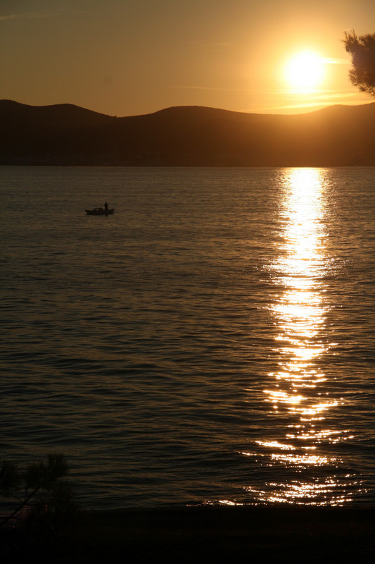 Sun setting over the Adriatic Sea