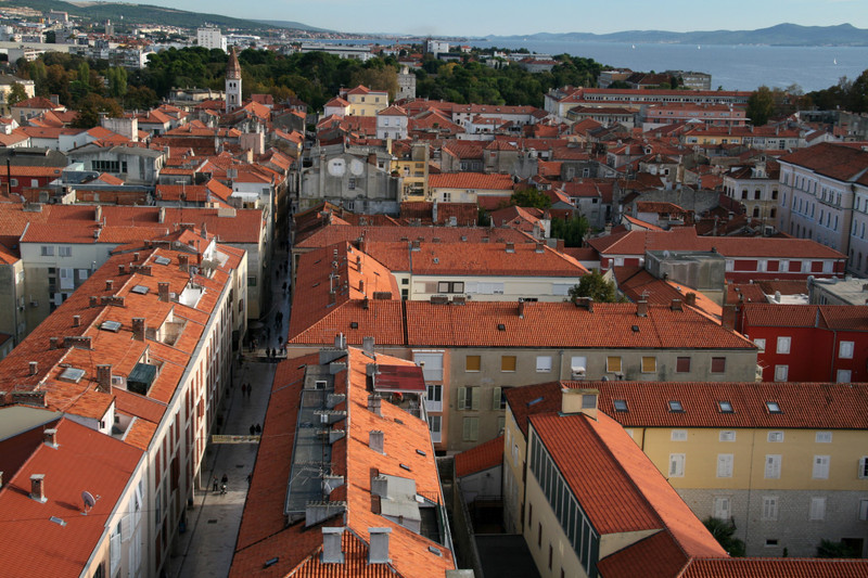 A view of Zadar from the Cathedral's Bell Tower