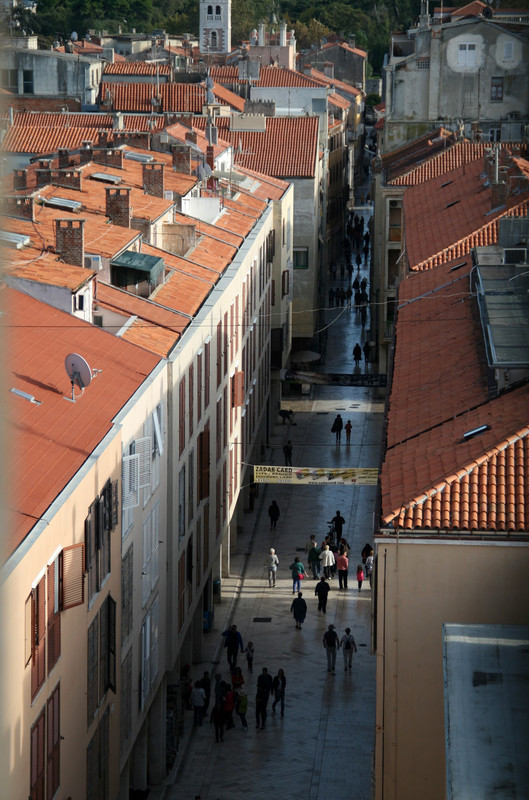 One of the main street in the Old Town of Zadar