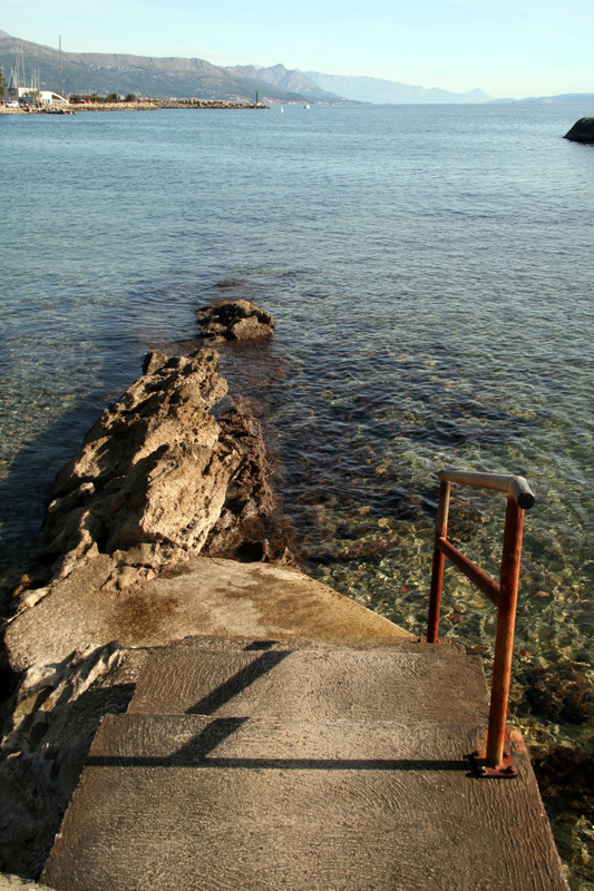 Some very rocky 'beaches' in Split