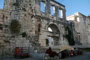 Many Roman buildings around in Split