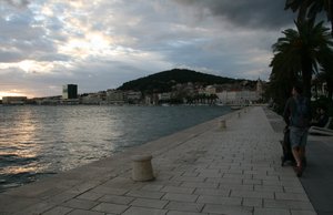 Strolling by the sea in Split