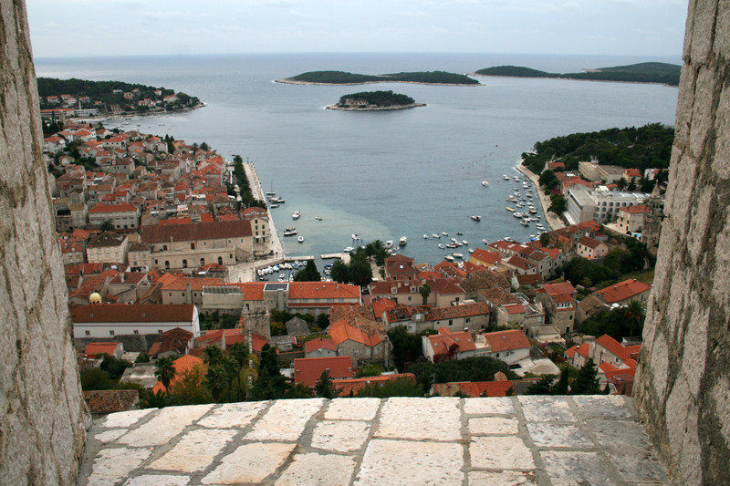 Panorama of Hvar from the fortress