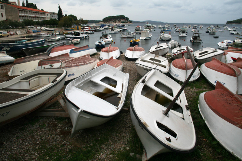Many boats in Hvar