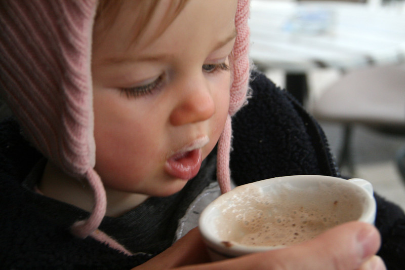Tasting hot chocolate for the first time